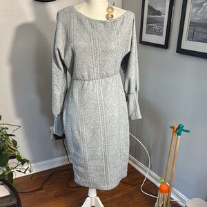 Elegant Gray Knit Dress